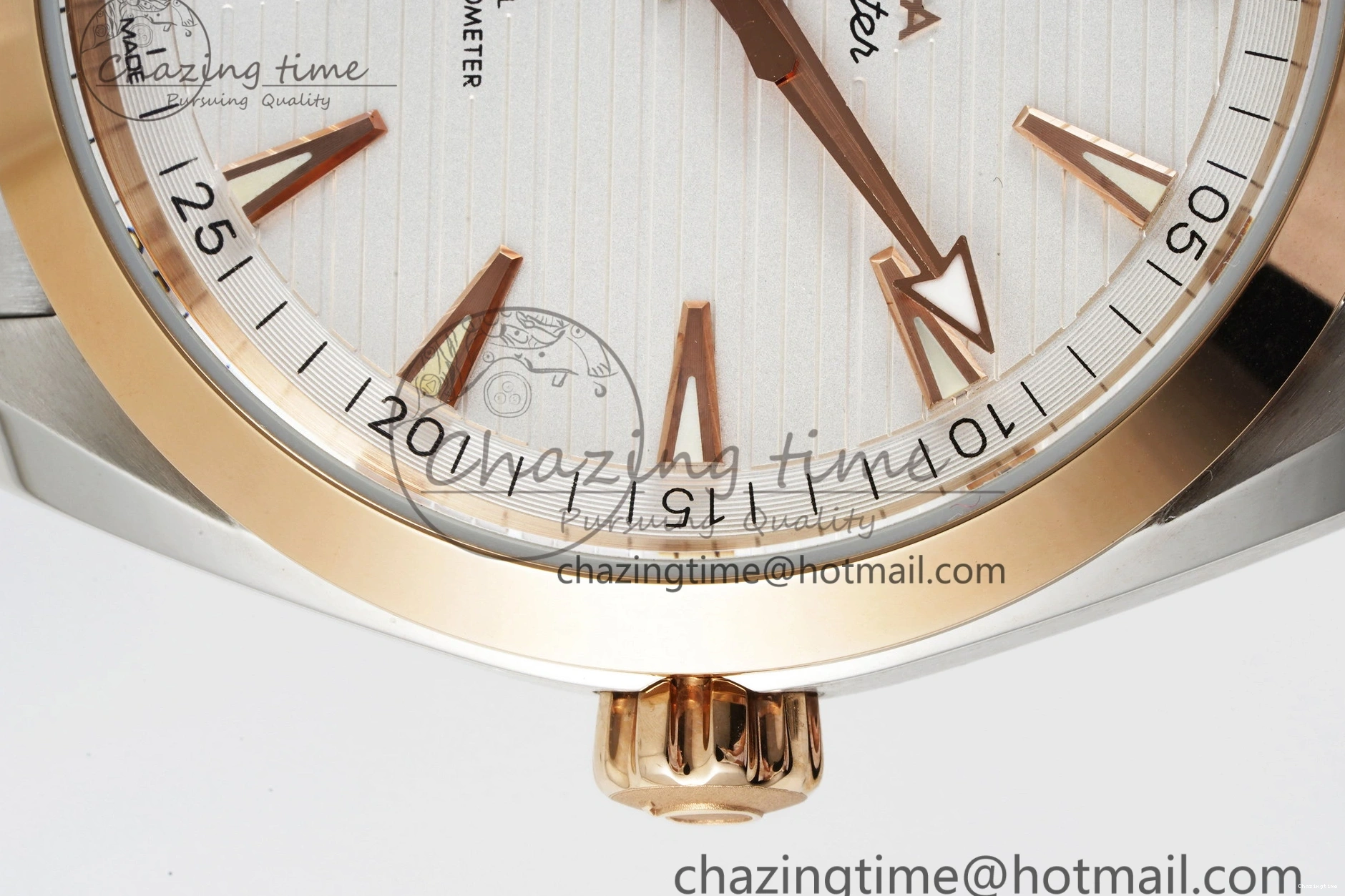 0127 Aqua Terra 150M SS RG JQK 1:1 Best Edition White Dial on SS RG Bracelet A OnTrend 7828